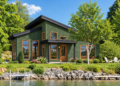 850-Square-Foot Modern Vacation Home Plan with 2 Bedrooms, 1 Bathroom, and a Spacious Rear Porch