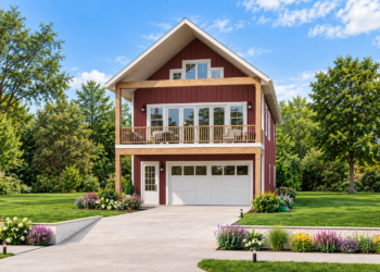 1,608 Sq. Ft. Lake Front House Plan with 2 Bedrooms and 2 Bathrooms