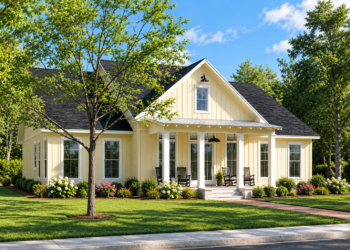 2,455 Sq. Ft. Modern Farmhouse Plan with 3 Bedrooms and 2.5 Bathrooms