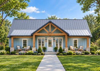 1,677 Sq. Ft. Modern Farmhouse Plan with 3 Bedrooms and 2 Bathrooms