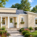 781 Sq Ft Modern Cabin House Plan with 2 Bedrooms, 1 Bathroom, and Charming Front and Rear Porches