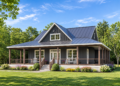 1349-Square-Foot Modern Farmhouse Plan with 2 Bedrooms, 2 Bathrooms, and a Wraparound Porch